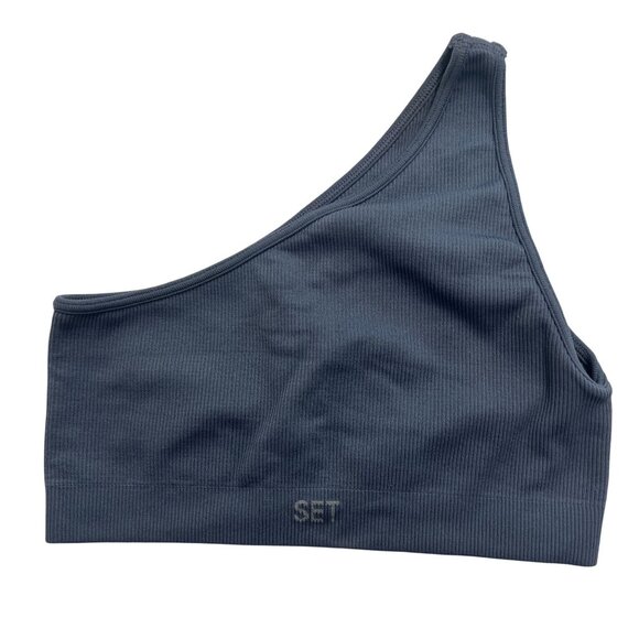 SET Active One Shoulder Bra in Blue - Picture 1 of 5